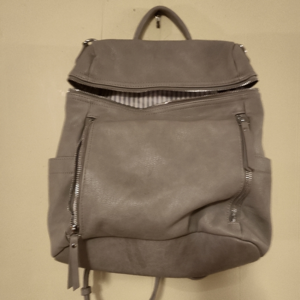 Miztrique, Light Grey Backpack With Multiple Comp… - image 1